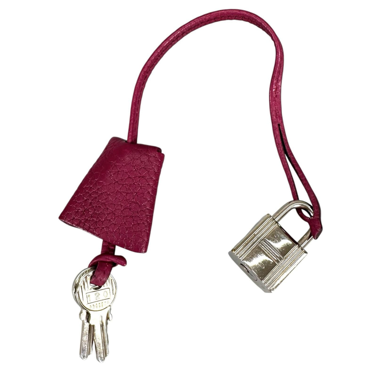 Hermes Leather Purple Clochette 120 Number