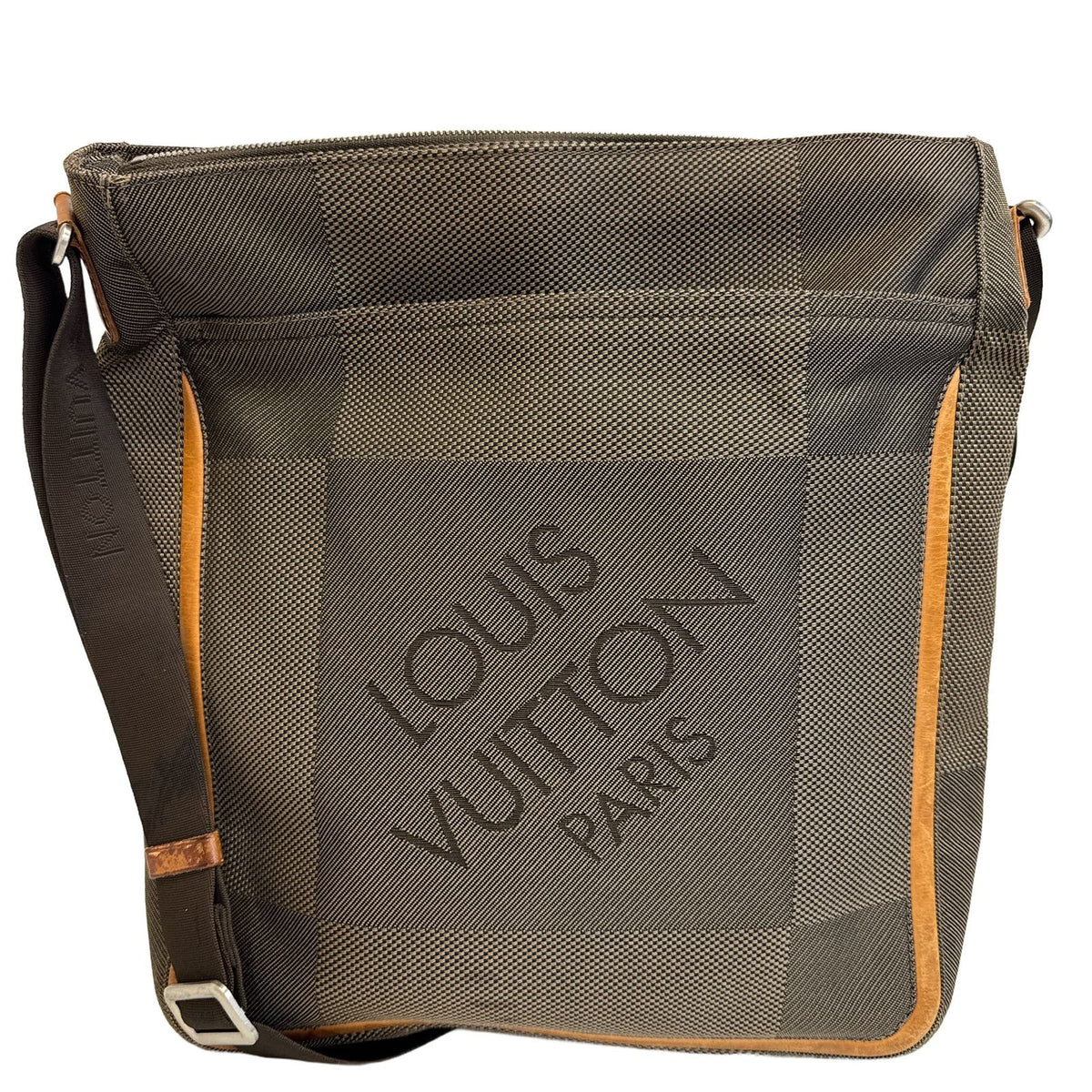 Louis Vuitton Companion Damier Geant Shoulder Bag Canvas Khaki Green