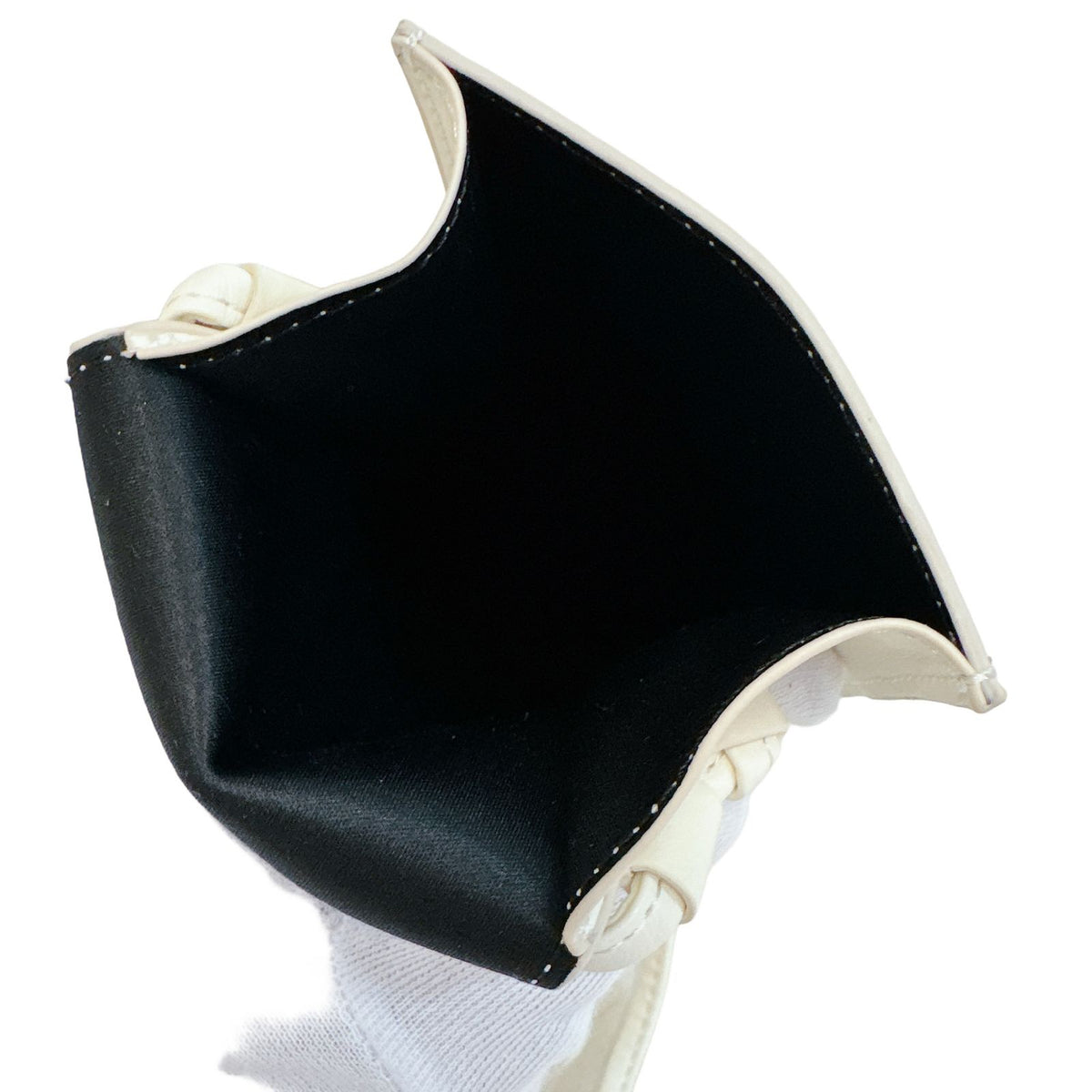 Celine Mobile Phone Pouch Leather White Smartphone Shoulder Bag — view 3