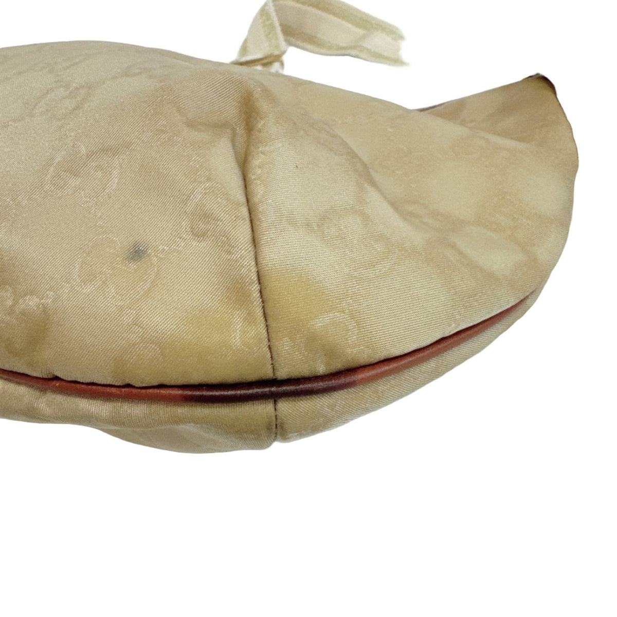 Gucci GG Nylon Half Moon Shoulder Bag Beige — view 3