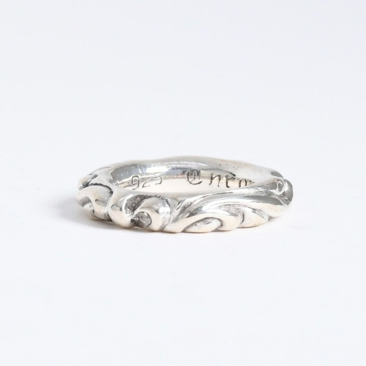 Chrome Hearts Scroll Band Ring 925 Sterling Silver