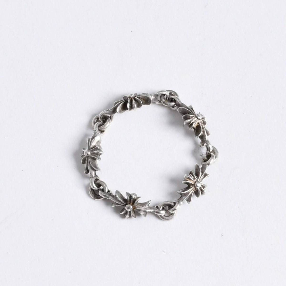 Chrome Hearts Tiny Ech Plus Cross Ring 925 Sterling Silver