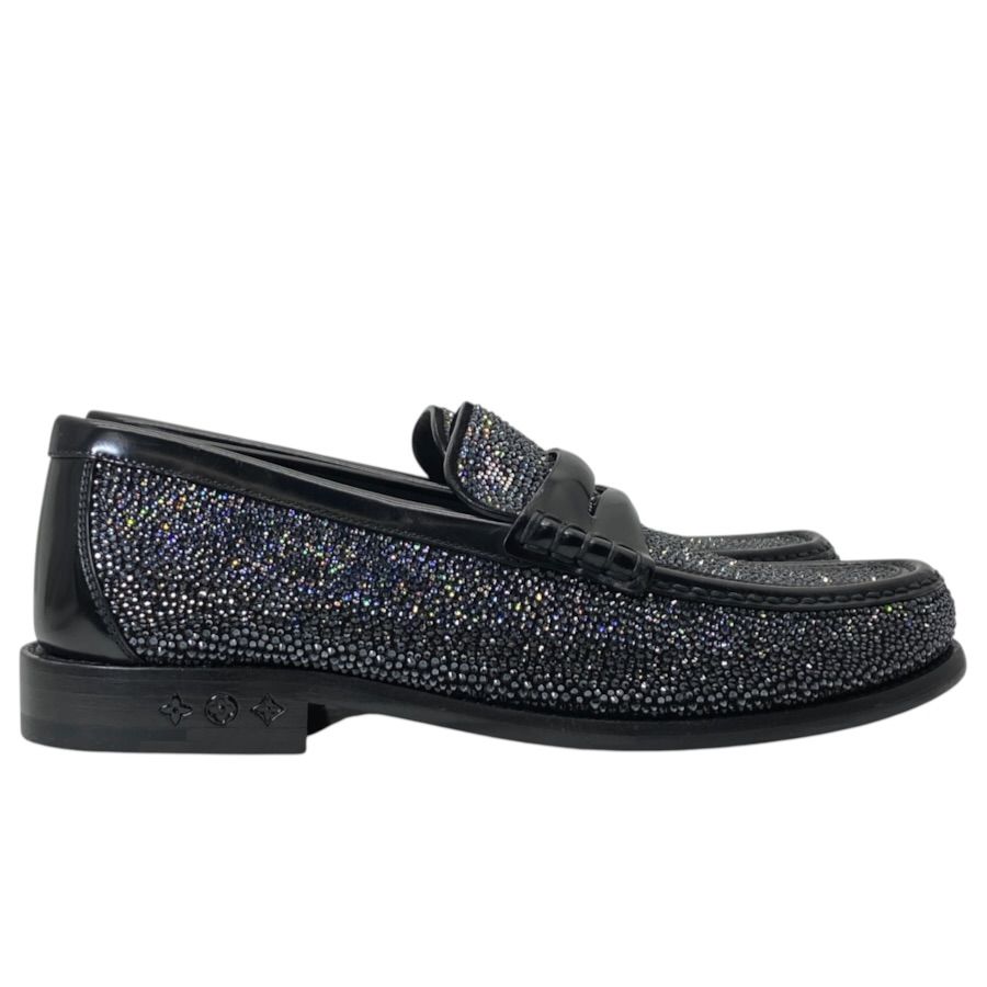 Louis Vuitton Loafers Swarovski Leather Black — view 4