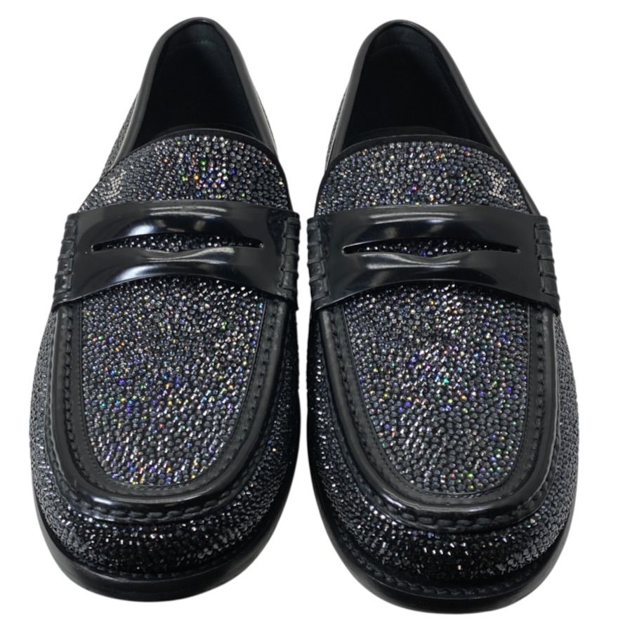 Louis Vuitton Loafers Swarovski Leather Black — view 2