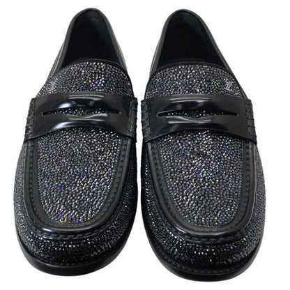 Louis Vuitton Loafers Swarovski Leather Black — view 2