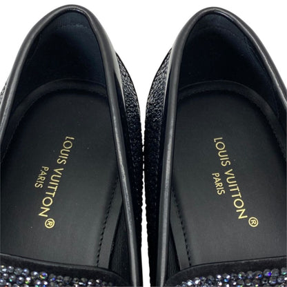 Louis Vuitton Loafers Swarovski Leather Black — view 7