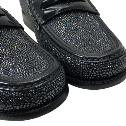 Louis Vuitton Loafers Swarovski Leather Black — view 3