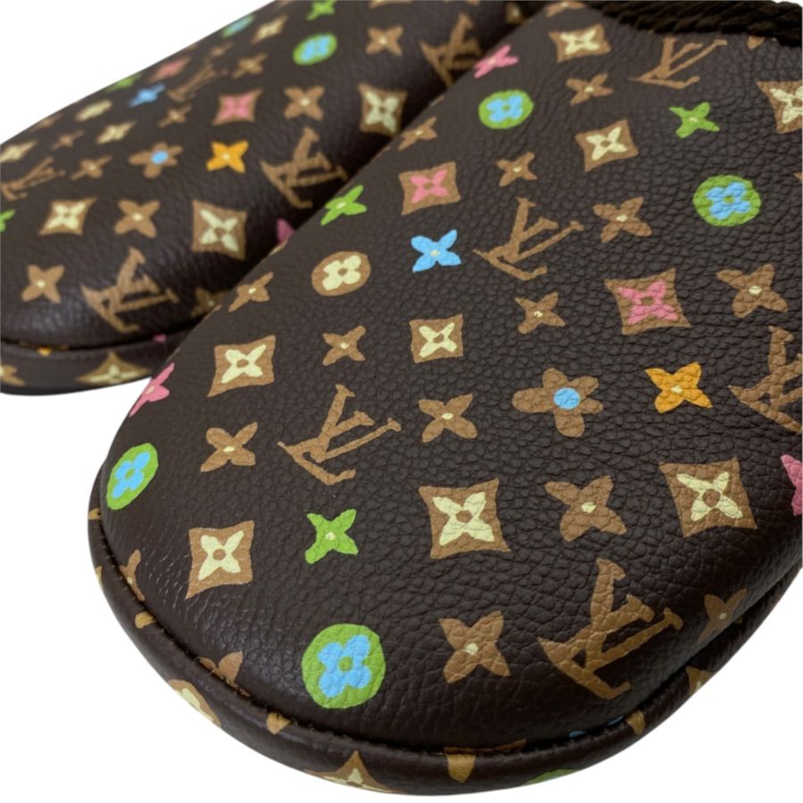 Louis Vuitton LV Palace Line Slippers Mules Monogram Craggy Leather Pile Brown — view 4