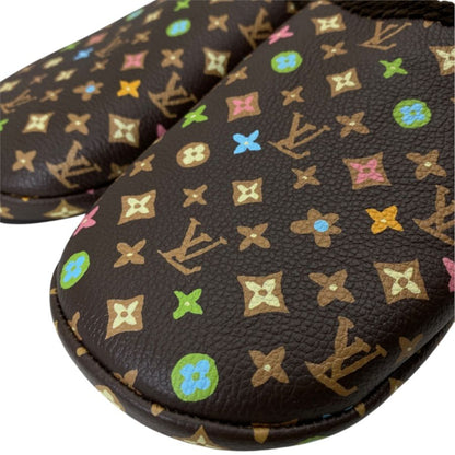 Louis Vuitton LV Palace Line Slippers Mules Monogram Craggy Leather Pile Brown — view 4