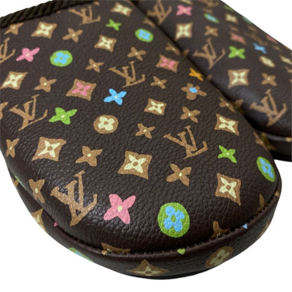 Louis Vuitton LV Palace Line Slippers Mules Monogram Craggy Leather Pile Brown — view 3