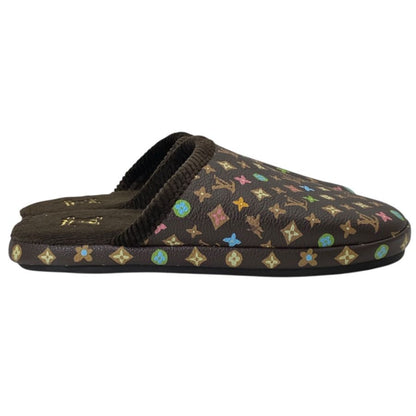 Louis Vuitton LV Palace Line Slippers Mules Monogram Craggy Leather Pile Brown — view 5