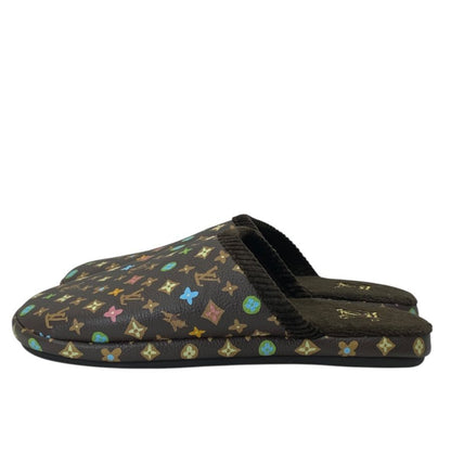 Louis Vuitton LV Palace Line Slippers Mules Monogram Craggy Leather Pile Brown — view 7