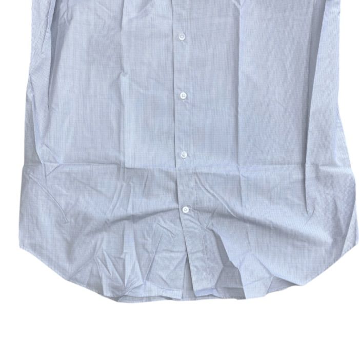 Louis Vuitton Slim Fit Long Sleeve Shirt Check Pattern Cotton 100% Light Gray — view 8