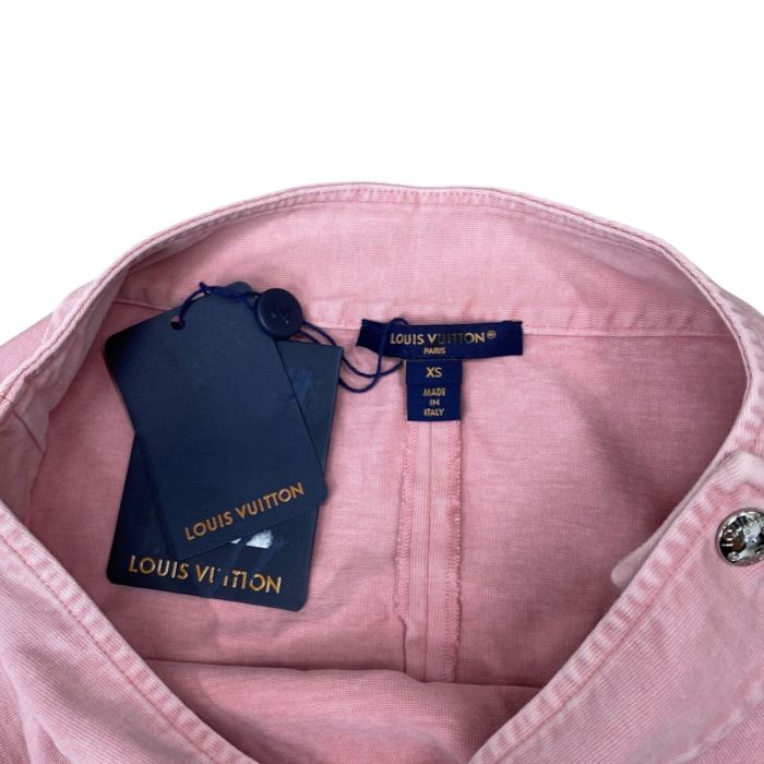 Louis Vuitton Mini Skirt Denim Asymmetric Cotton Pink — view 6