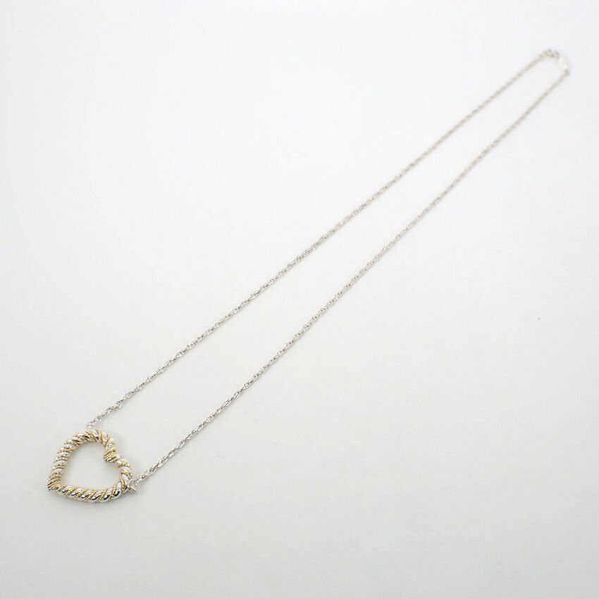 Tiffany & Co 925/750 Twisted Robe Heart Necklace — view 5