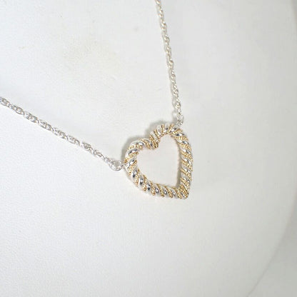 Tiffany & Co 925/750 Twisted Robe Heart Necklace — view 3
