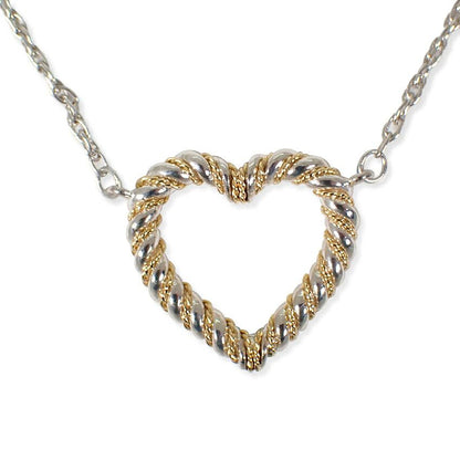 Tiffany & Co 925/750 Twisted Robe Heart Necklace