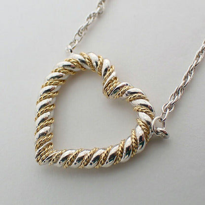 Tiffany & Co 925/750 Twisted Robe Heart Necklace — view 6