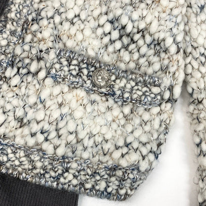 Chanel Silk Wool Docking Dress Gray 34 — view 6