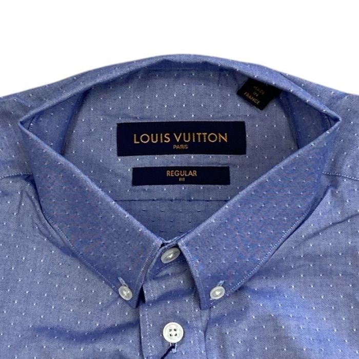 Louis Vuitton Long Sleeve Shirt Dot Pattern LV Logo Regular Fit Button Down — view 5