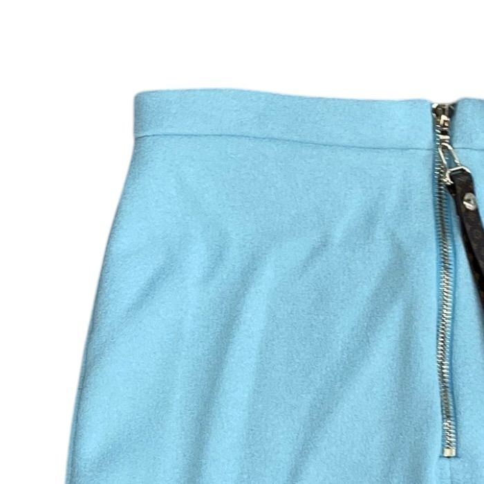 Louis Vuitton Mini Skirt Asymmetric Rayon Nylon Light Blue — view 8