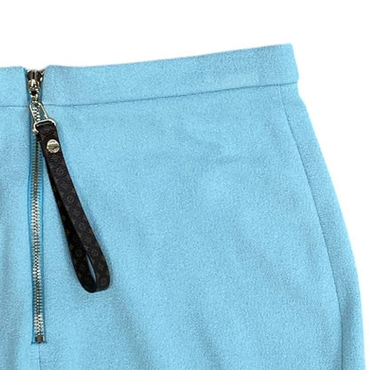 Louis Vuitton Mini Skirt Asymmetric Rayon Nylon Light Blue — view 7