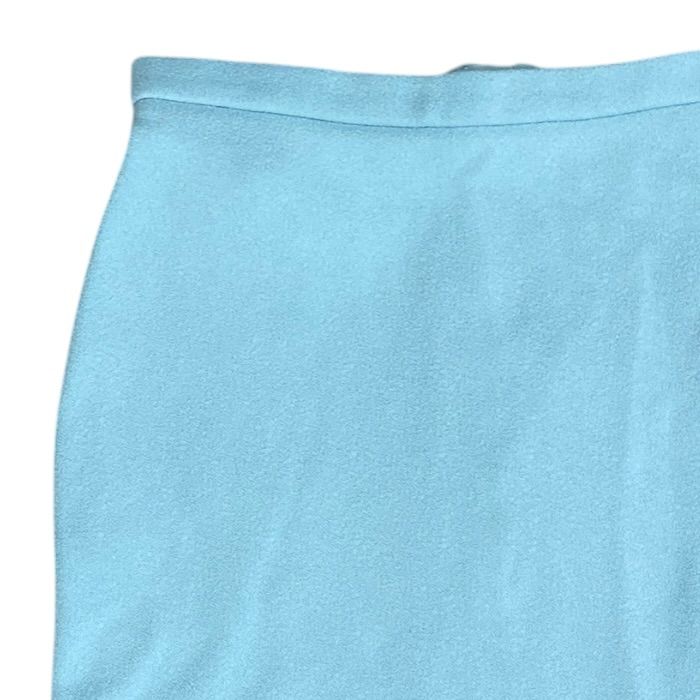 Louis Vuitton Mini Skirt Asymmetric Rayon Nylon Light Blue — view 4