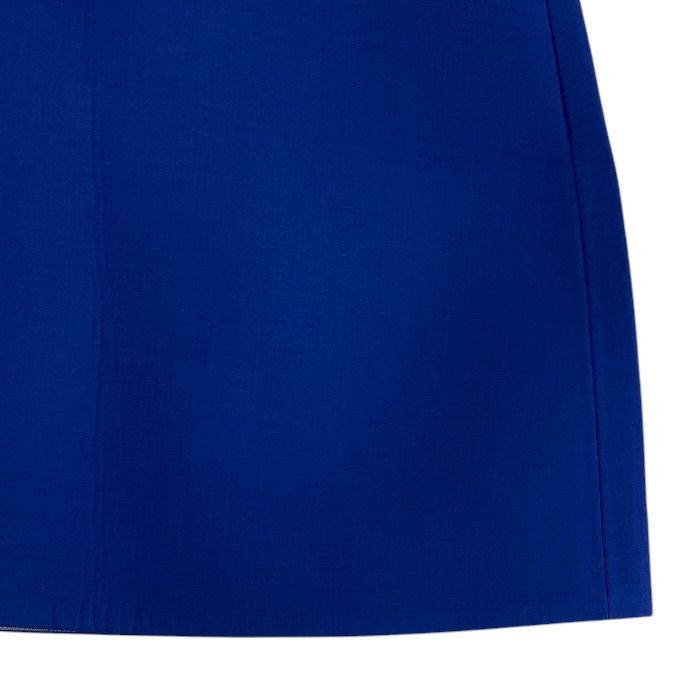 Louis Vuitton Mini Skirt A-Line Trapezoid Wool Polyurethane Silk Blue — view 5