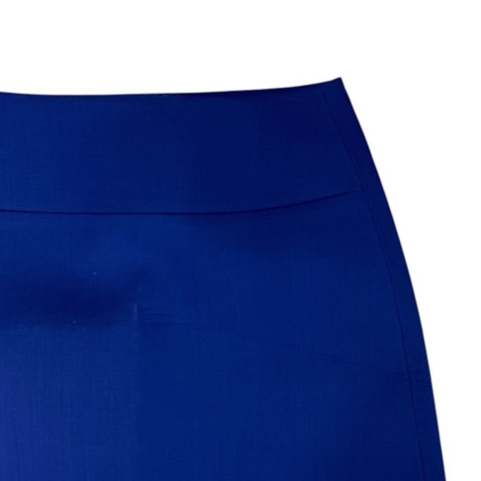 Louis Vuitton Mini Skirt A-Line Trapezoid Wool Polyurethane Silk Blue — view 8