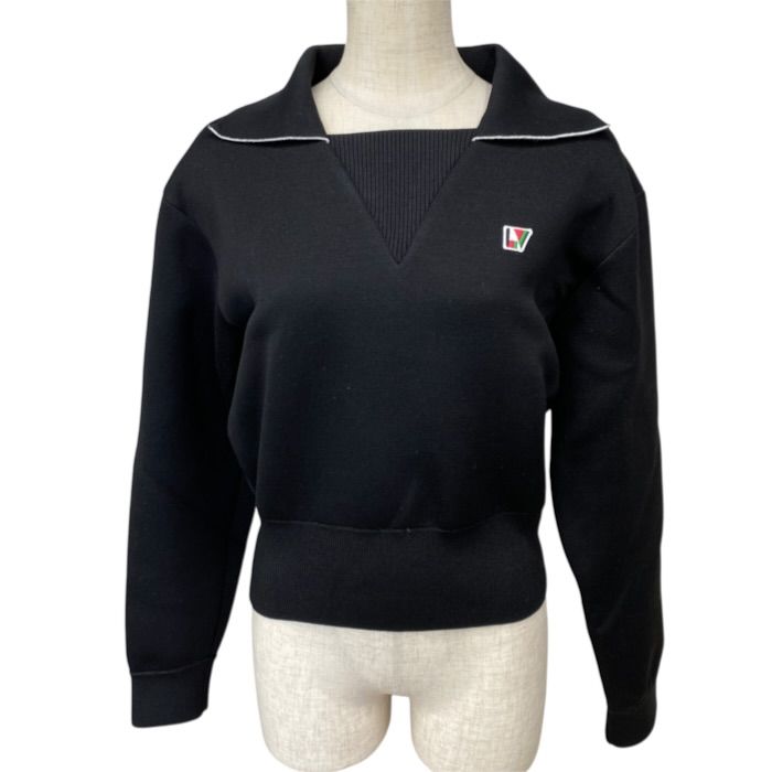 Louis Vuitton Knit Sweater LV Logo Silk Black