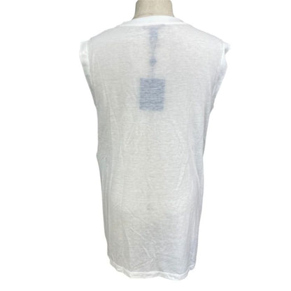 Louis Vuitton Sleeveless Tank Top Long Length Viscose Cotton White — view 3
