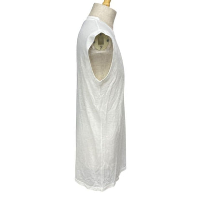 Louis Vuitton Sleeveless Tank Top Long Length Viscose Cotton White — view 4