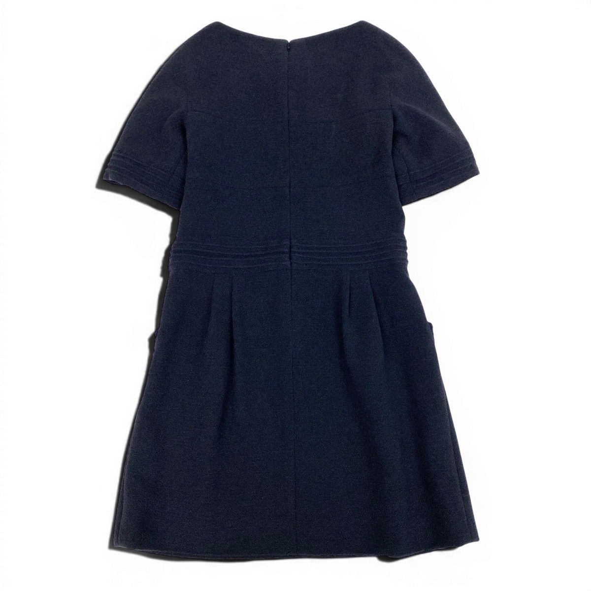 Chanel Short Sleeve Dress Gripoix Button Black — view 3