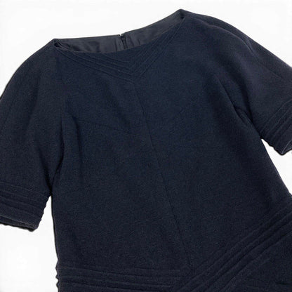 Chanel Short Sleeve Dress Gripoix Button Black — view 4