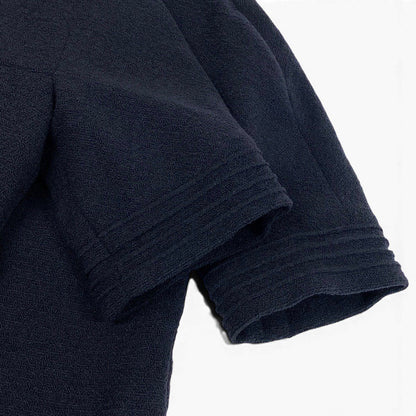 Chanel Short Sleeve Dress Gripoix Button Black — view 7