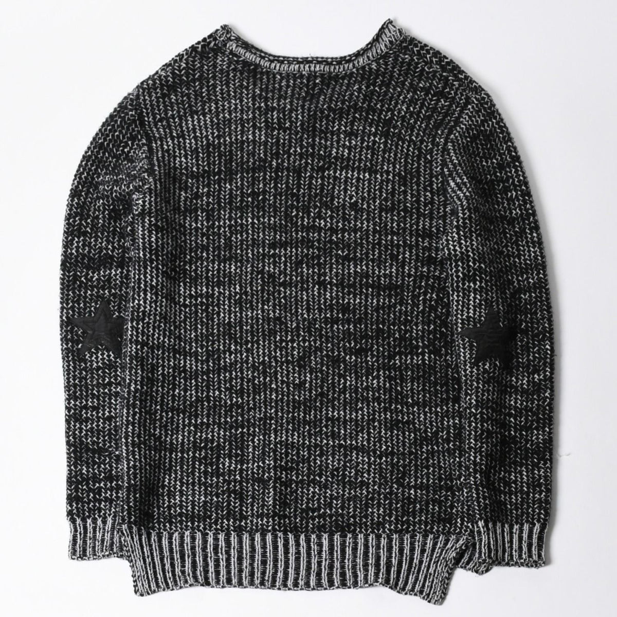 Chrome Hearts Y NOT Sleeve Star Patch Cashmere Knit Sweater Gray Black — view 2