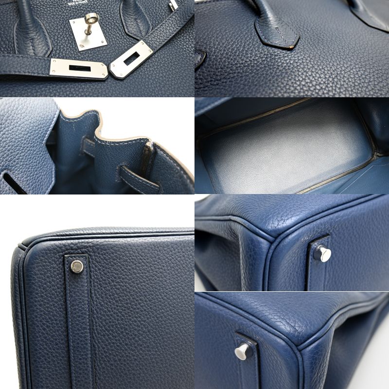 Hermes Handbag Navy — view 7