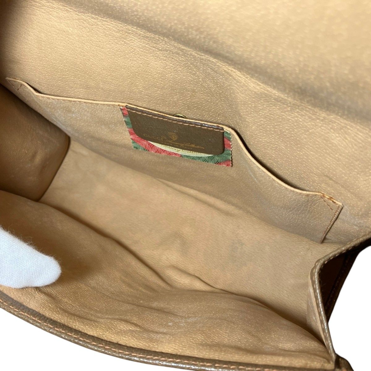 Gucci Vintage GG Supreme Sherry Clutch Leather — view 5