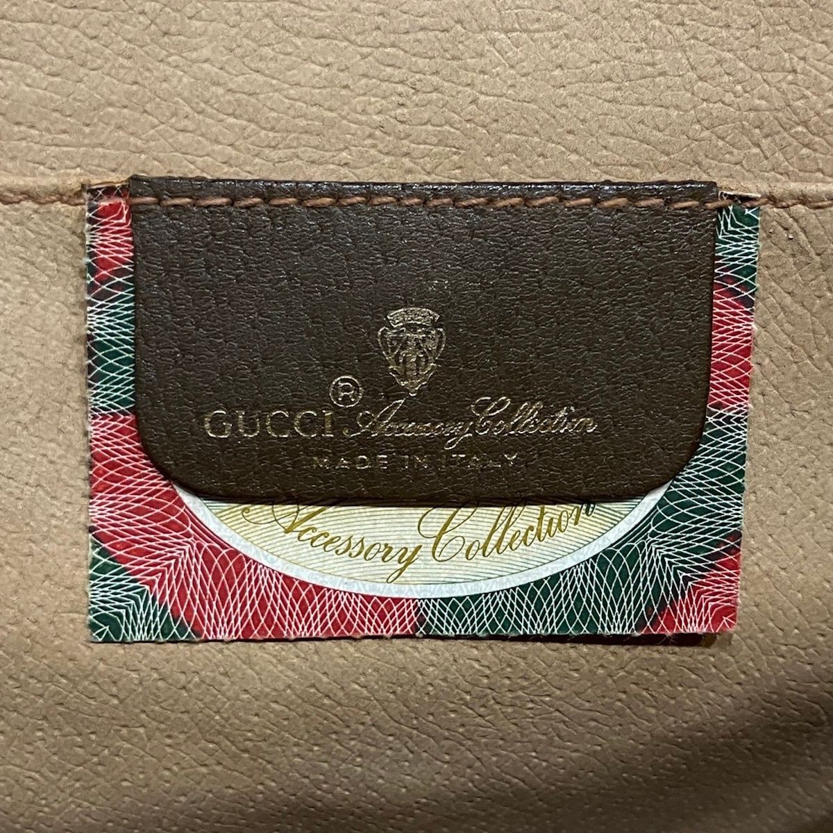 Gucci Vintage GG Supreme Sherry Clutch Leather — view 4