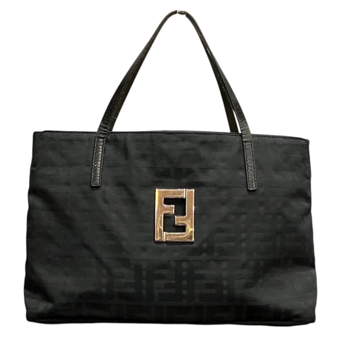 Fendi Zucca Handbag Nylon Leather