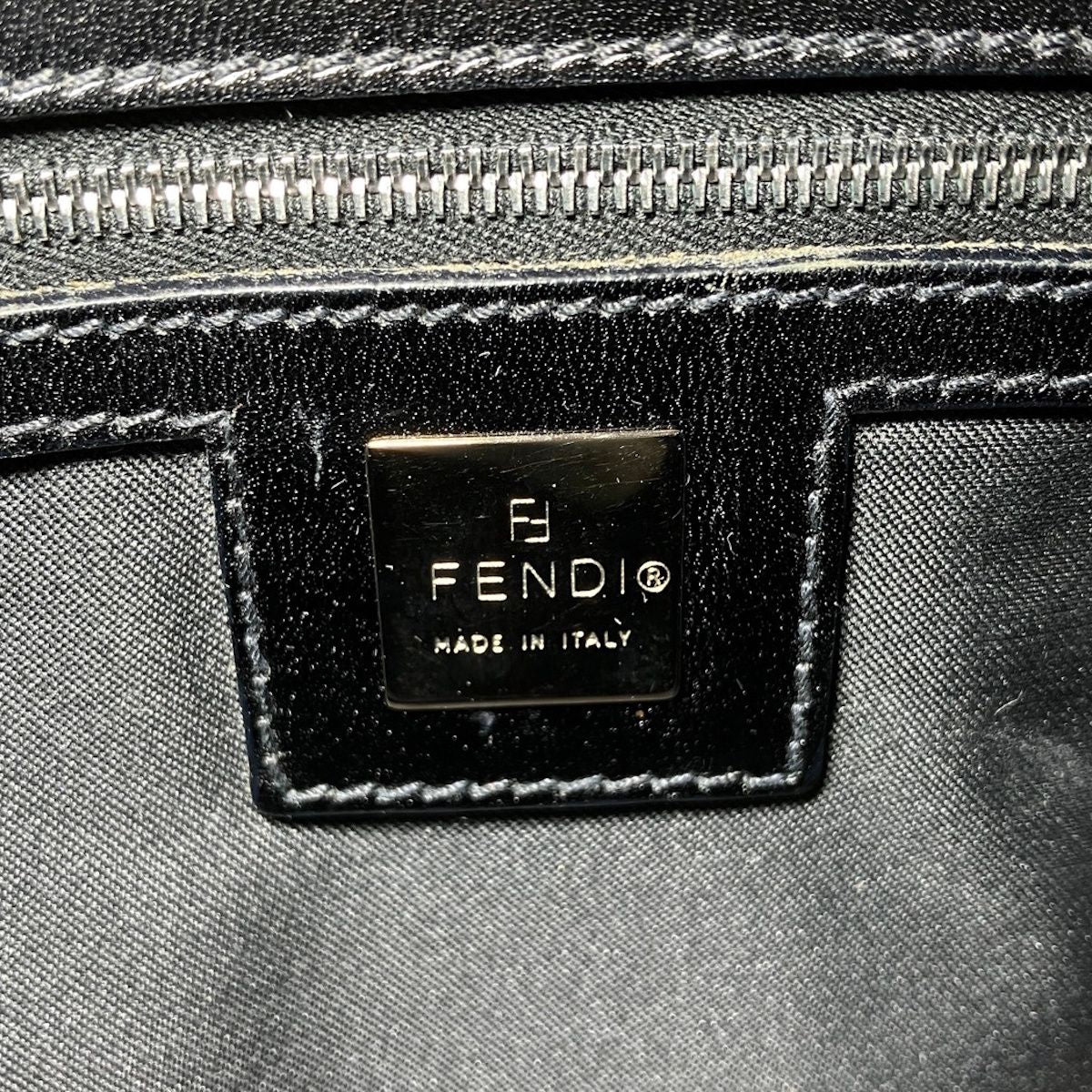 Fendi Zucca Handbag Nylon Leather — view 4