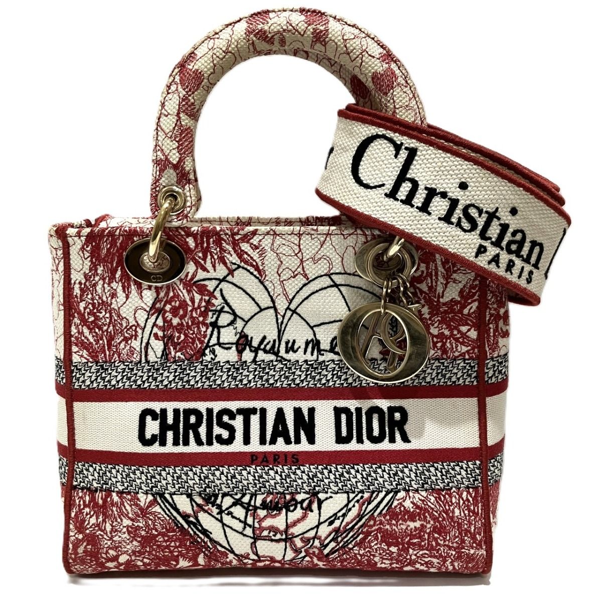 Dior les Didi Light Medium Lady Handbag Canvas