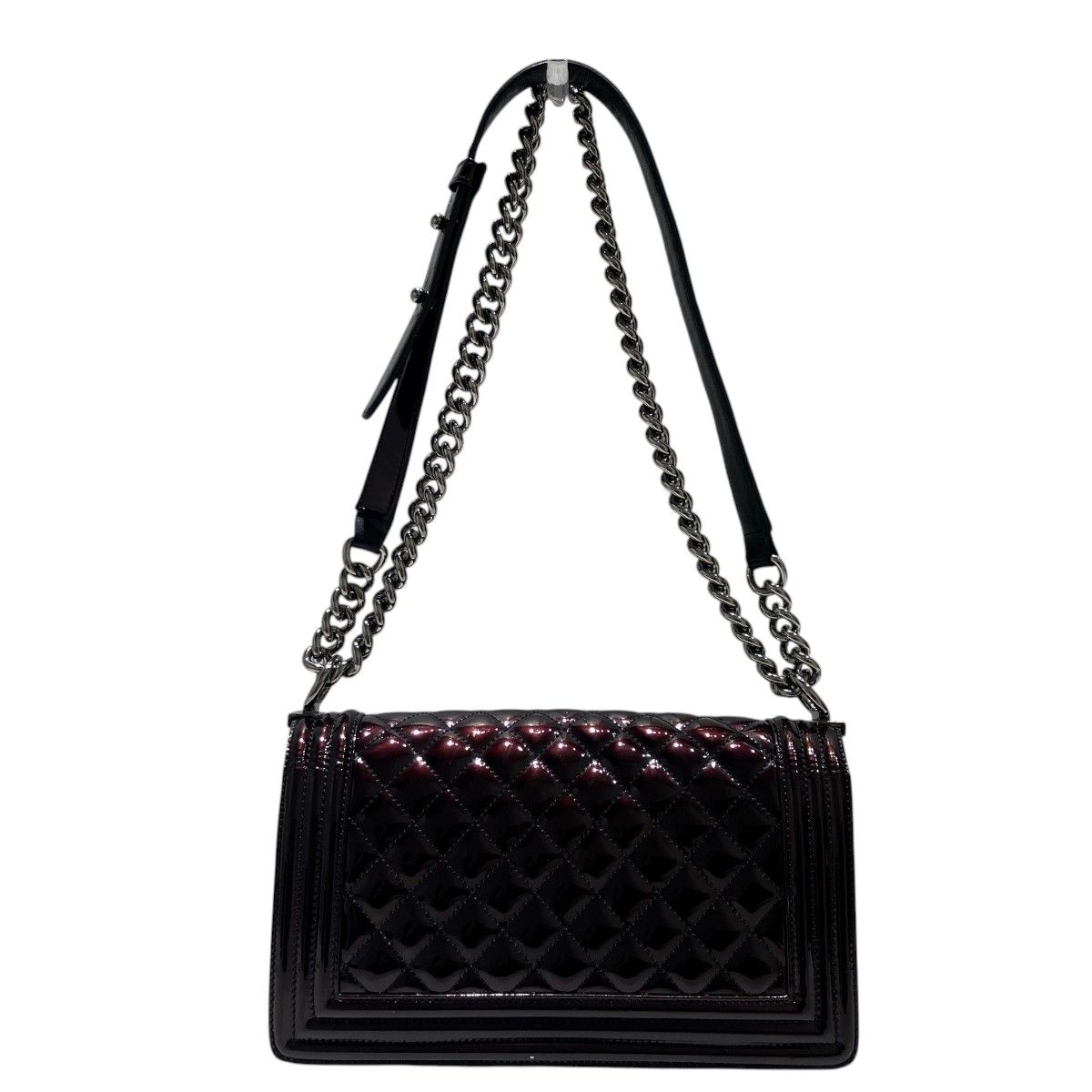 Chanel Boy Flap Shoulder Bag Patent Leather — view 2