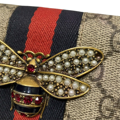 Gucci Queen Margaret Bee GG Supreme Shoulder Bag — view 7
