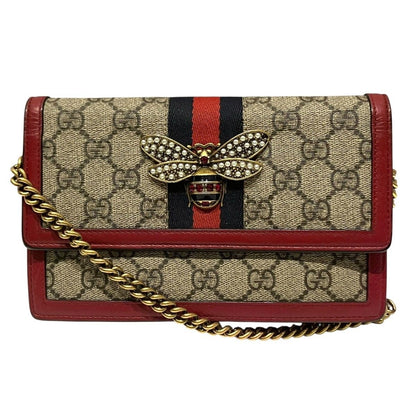Gucci Queen Margaret Bee GG Supreme Shoulder Bag