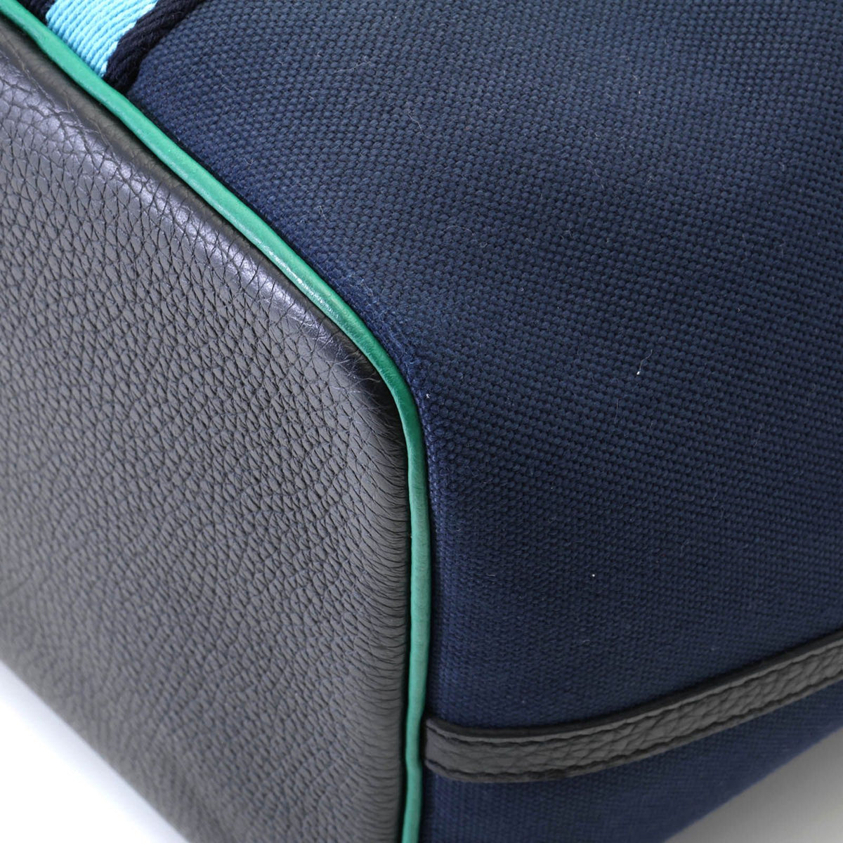 Hermes Pursangle GM Navy Marine Vert Vertigo Tote Bag Canvas Taurillon Clemence — view 6