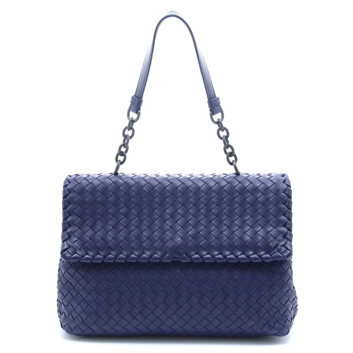 Bottega Veneta Intrecciato Purple Leather Handbag