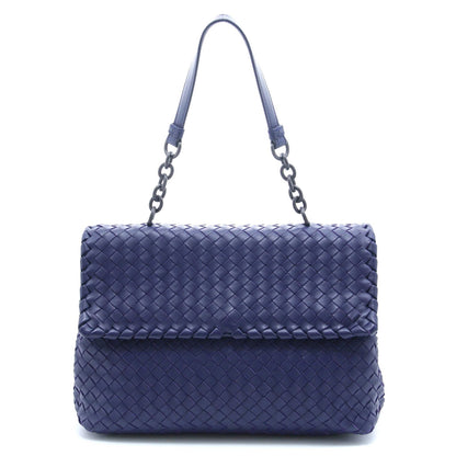 Bottega Veneta Intrecciato Purple Leather Handbag