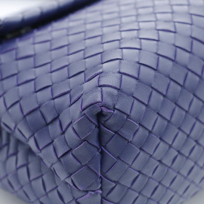 Bottega Veneta Intrecciato Purple Leather Handbag — view 8