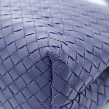 Bottega Veneta Intrecciato Purple Leather Handbag — view 7